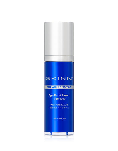 Skinn Cosmetics Age Reset Serum Intensive with Ferulic Acid Retinol & Microencapsulated Vitamin C for Anti-Aging Radiance
